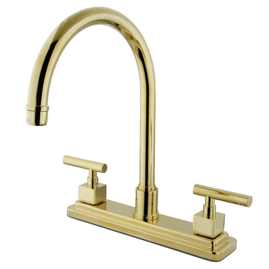 Claremont Centerset Kitchen Faucet in Polished Brass