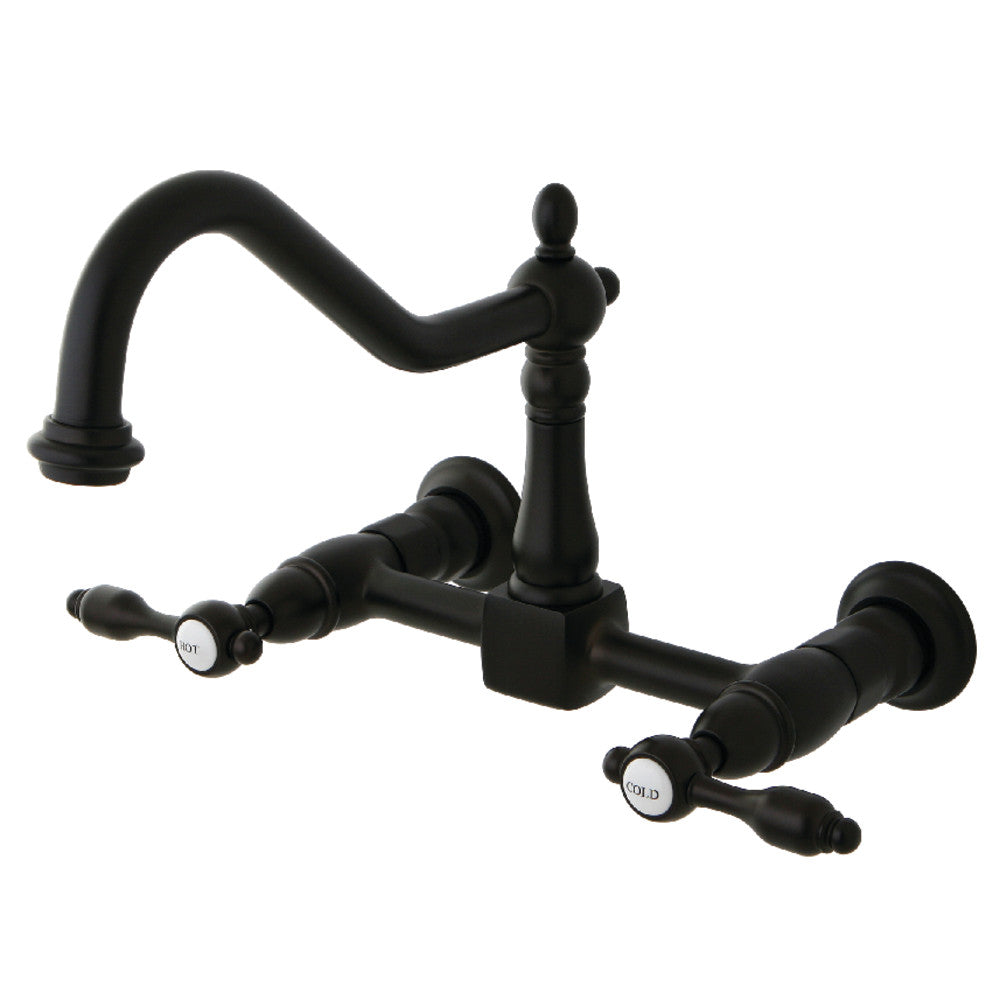Tudor Wall Mount Kitchen Faucet in Oil Rubbed Bronze