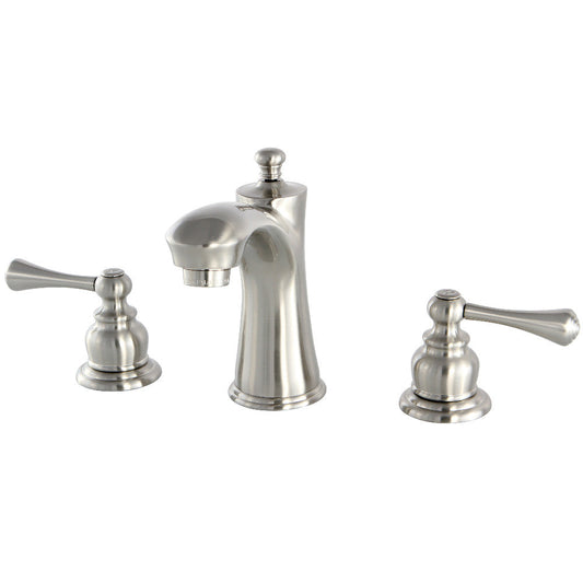 Vintage Widespread Bathroom Faucet in Brushed Nickel