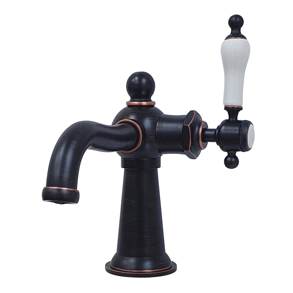 Nautical Single-Hole Bathroom Faucet in Naples Bronze