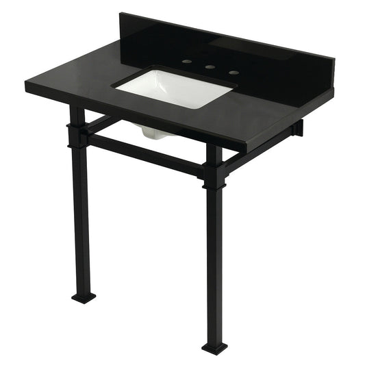 Monarch 36 Inch Console Sink in Black