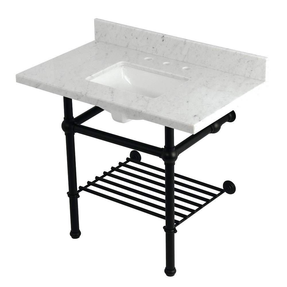 Templeton 36 Inch Console Sink in Carrara Marble