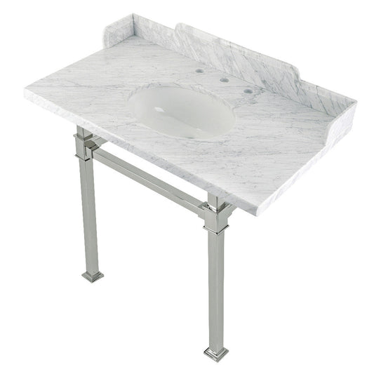 Viceroy 36 Inch Console Sink in Carrara Marble