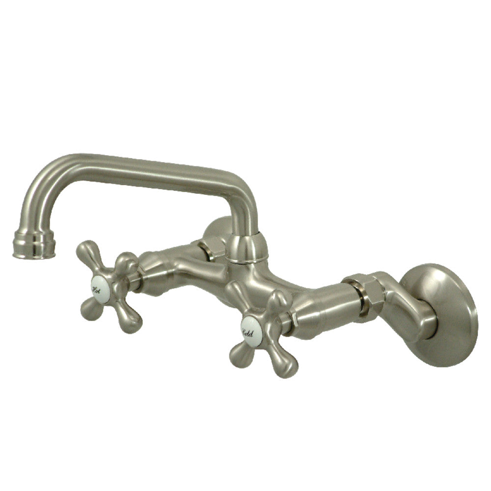 Kingston Wall Mount Kitchen Faucet in Brushed Nickel