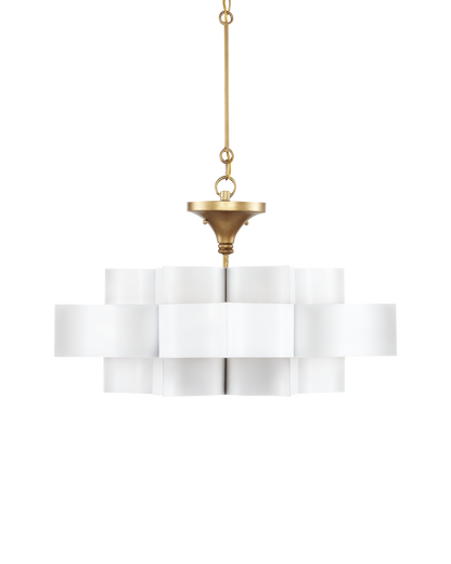Grand Lotus Small White Chandelier