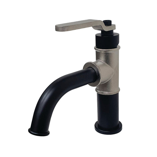 Whitaker Single-Hole Bathroom Faucet in Matte Black/Brushed Nickel