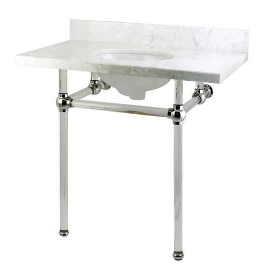Templeton 36 Inch Console Sink in Carrara Marble