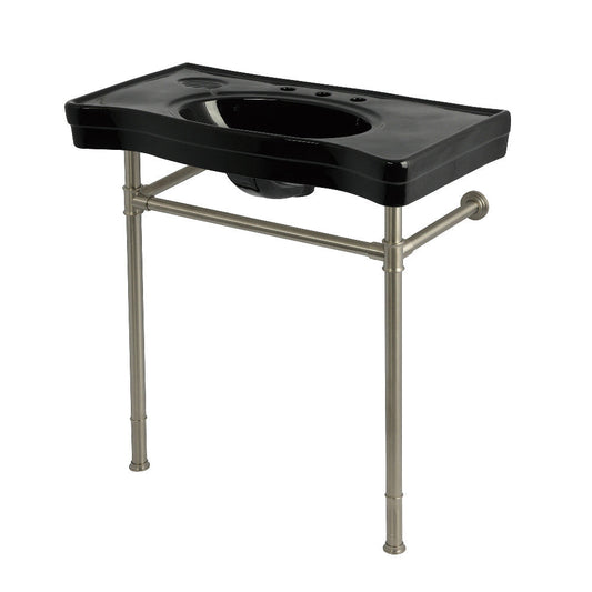 Imperial 35.81 Inch Console Sink in Brushed Nickel