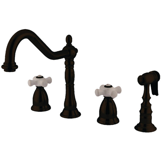 Heritage Widespread Kitchen Faucet in Oil Rubbed Bronze
