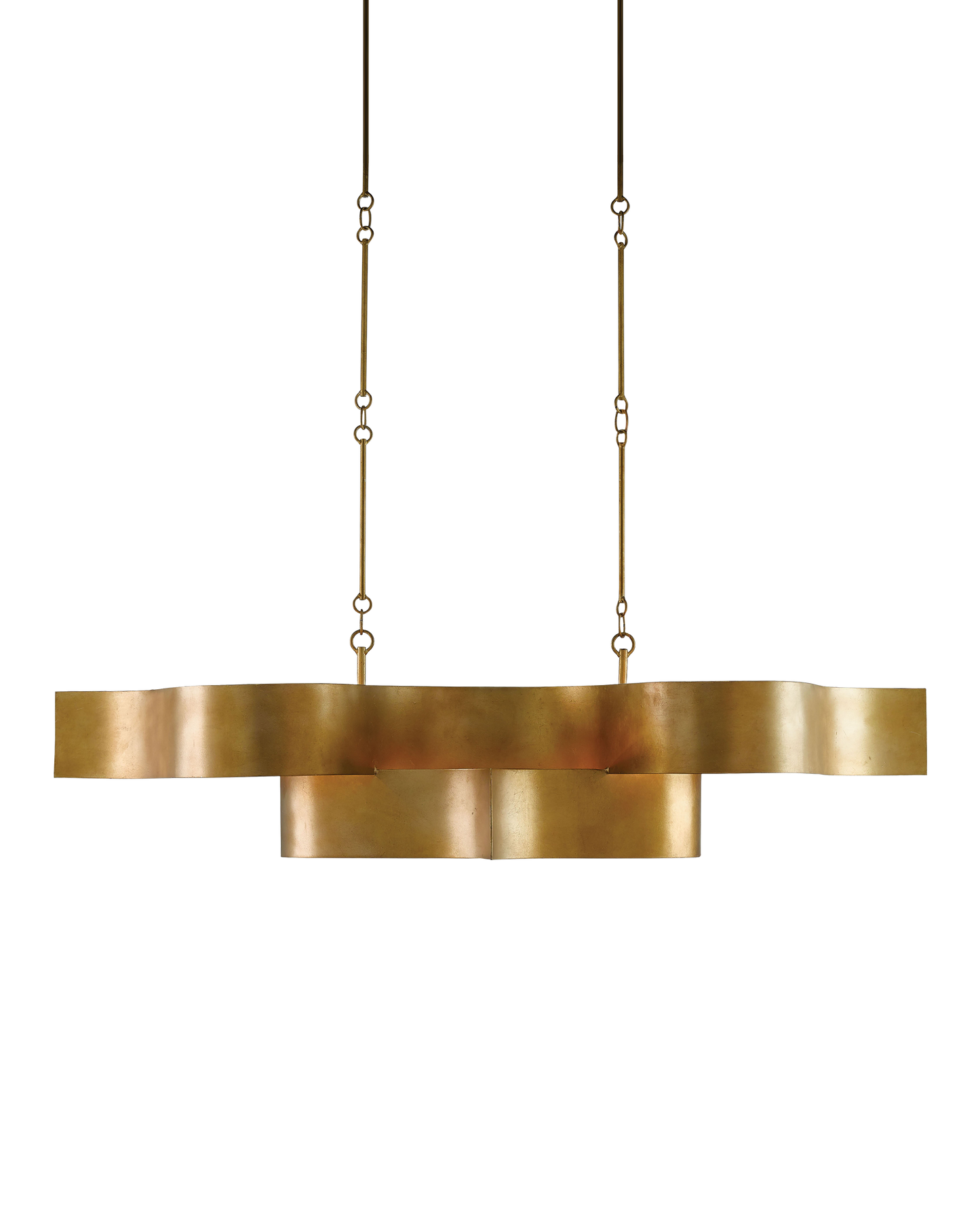 Grand Lotus Gold Oval Chandelier