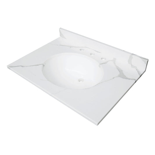 Norbiton 31 Inch Vanity Sink Top in Carrara Marble