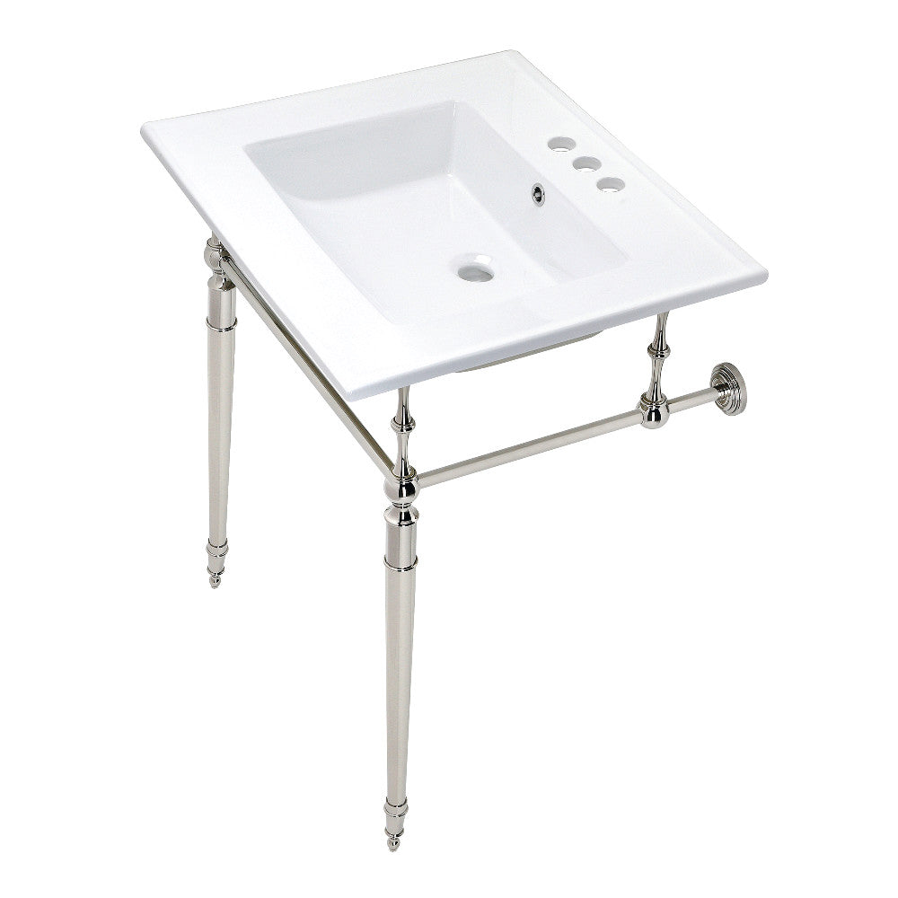 Edwardian 25.19 Inch Console Sink in White