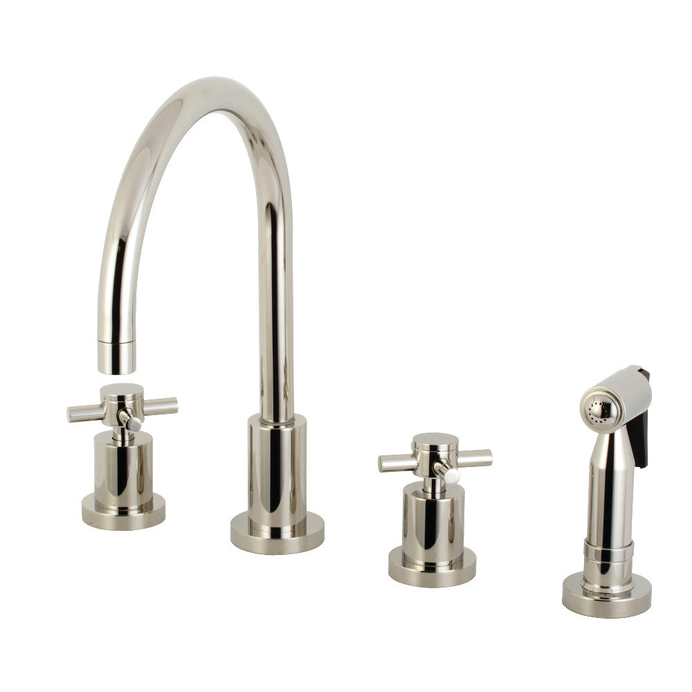 Concord Widespread Kitchen Faucet in Polished Nickel