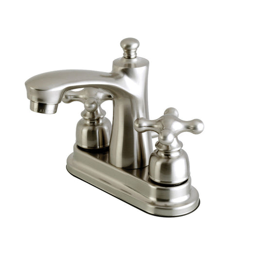 Victorian 4 Inch Centerset Bathroom Faucet in Brushed Nickel
