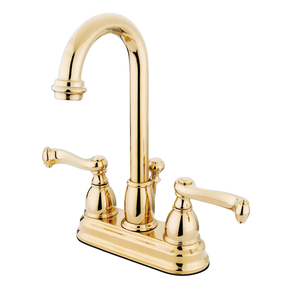 Royale 4 Inch Centerset Bathroom Faucet in Polished Brass
