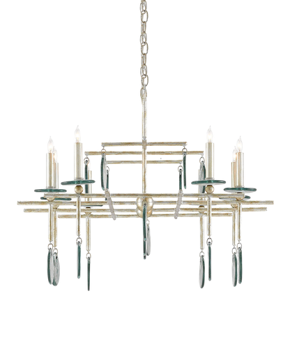 Sethos Silver Rectangular Chandelier