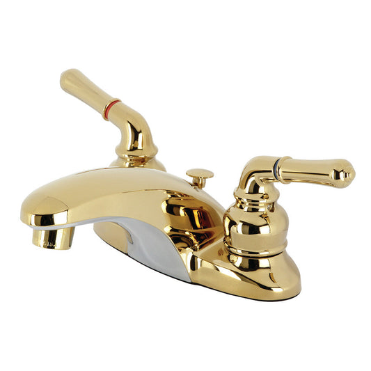 Magellan 4 Inch Centerset Bathroom Faucet in Polished Brass