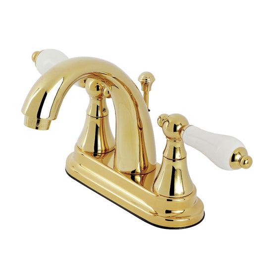 English Vintage 4 Inch Centerset Bathroom Faucet in Polished Brass