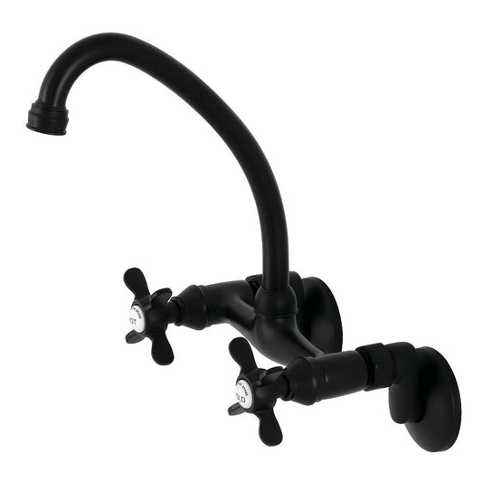 Essex Wall Mount Kitchen Faucet in Matte Black