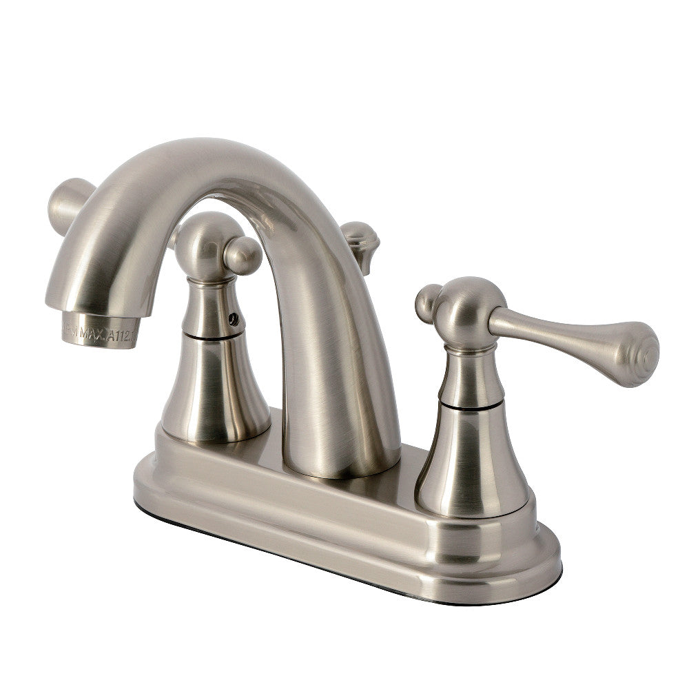English Vintage 4 Inch Centerset Bathroom Faucet in Brushed Nickel
