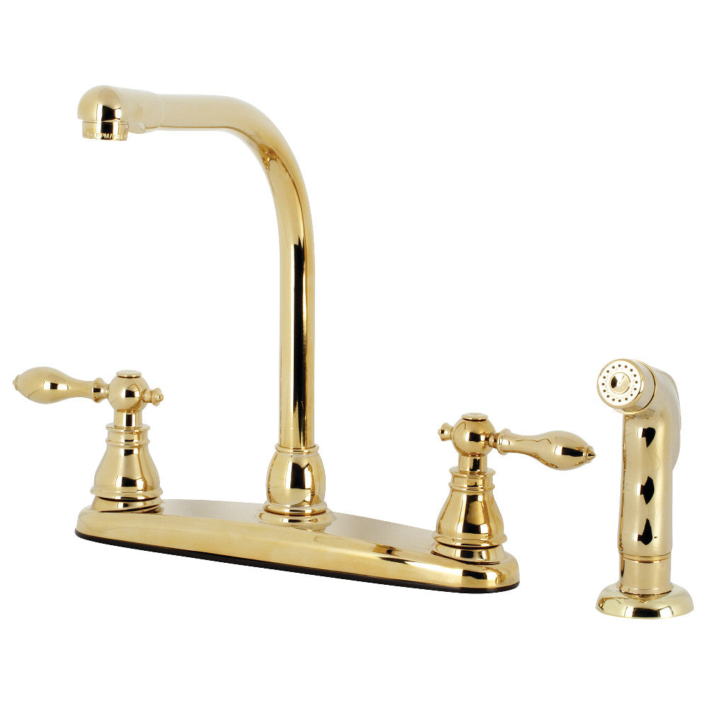 American Classic Centerset Kitchen Faucet in Polished Brass