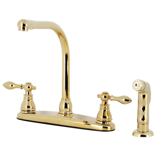 American Classic Centerset Kitchen Faucet in Polished Brass