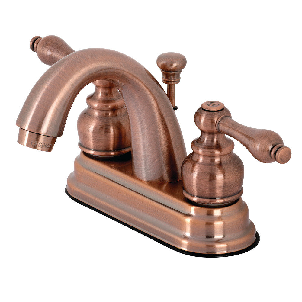 Restoration 4 Inch Centerset Bathroom Faucet in Antique Copper