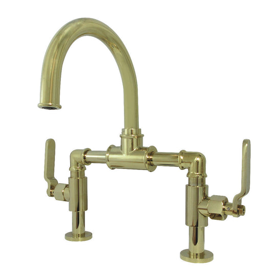 Whitaker Bridge Bathroom Faucet in Polished Brass