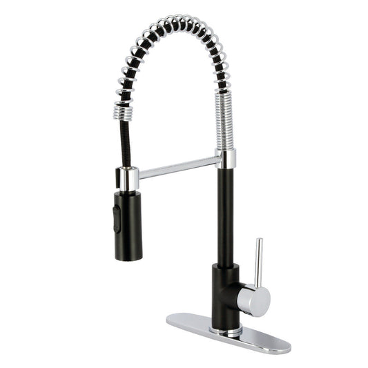 Concord Pre-Rinse Kitchen Faucet in Matte Black/Polished Chrome