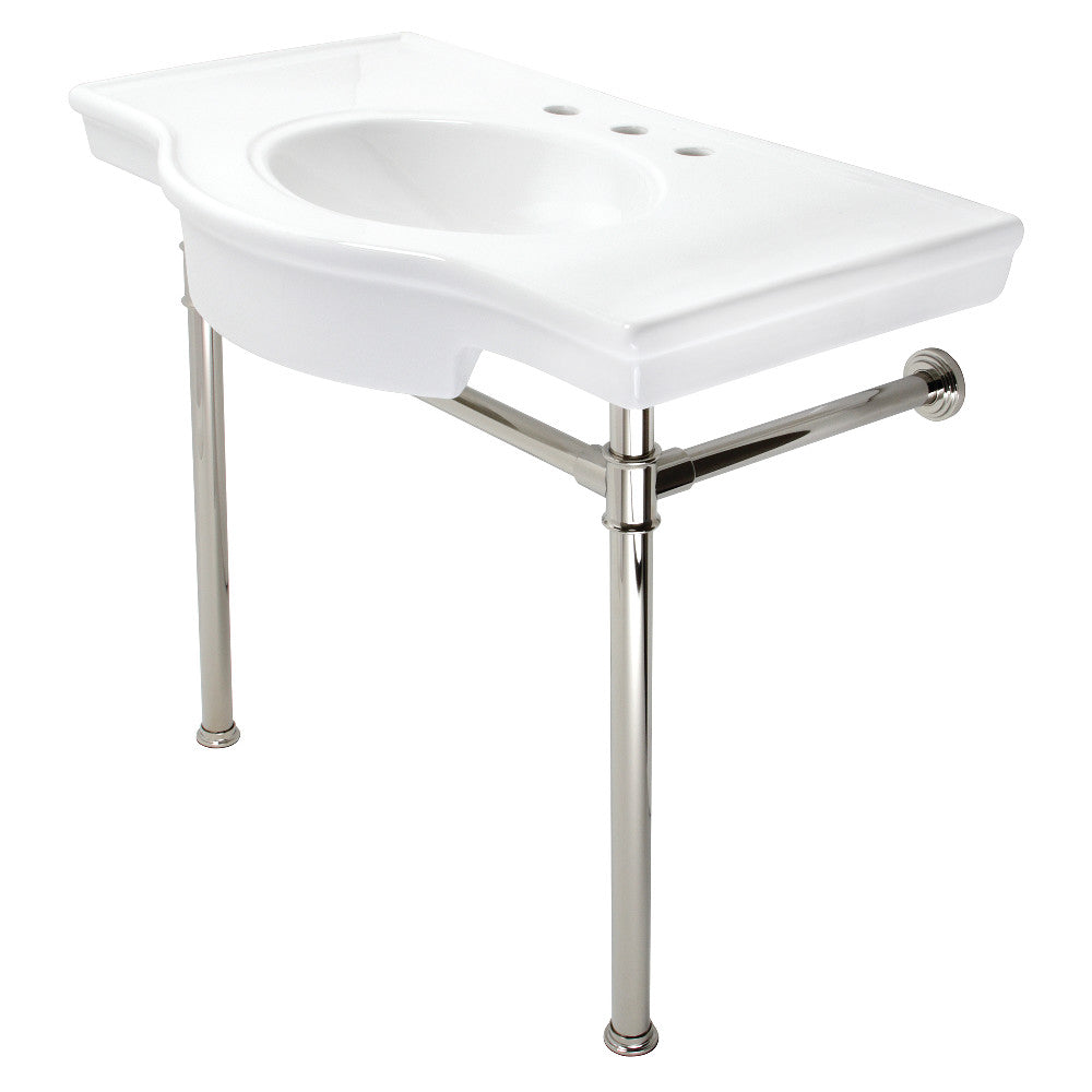 Templeton 37.38 Inch Console Sink in White