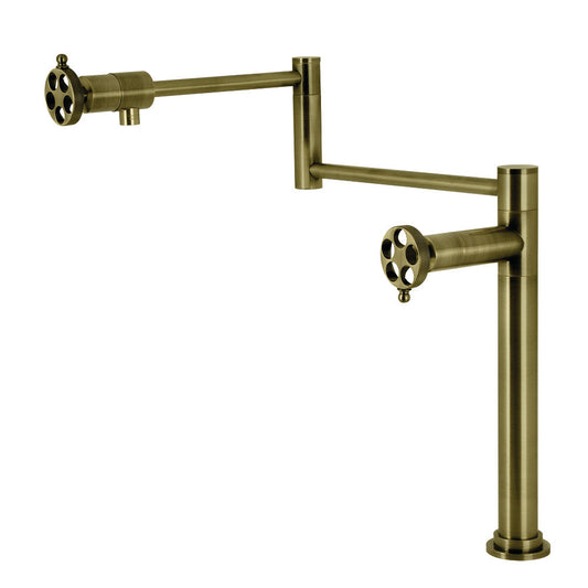 Wendell Pot Filler Faucet in Antique Brass