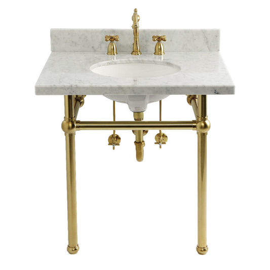 Templeton 30 Inch Console Sink in Carrara Marble