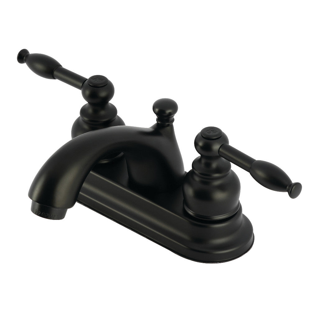 Knight 4 Inch Centerset Bathroom Faucet in Matte Black