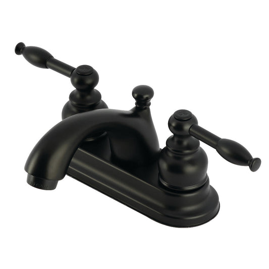 Knight 4 Inch Centerset Bathroom Faucet in Matte Black