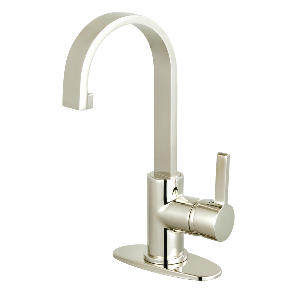 Continental Single-Hole Bathroom Faucet in Polished Nickel