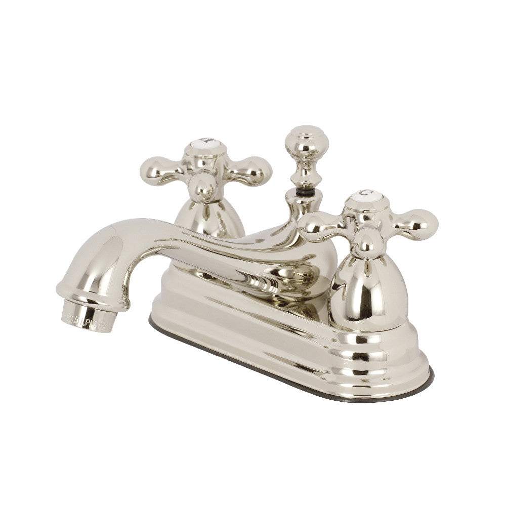 Restoration 4 Inch Centerset Bathroom Faucet in Polished Nickel