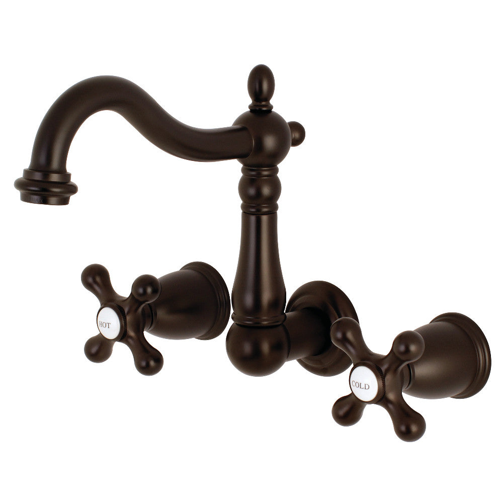 Heritage Wall-Mount Bathroom Faucet in Oil Rubbed Bronze