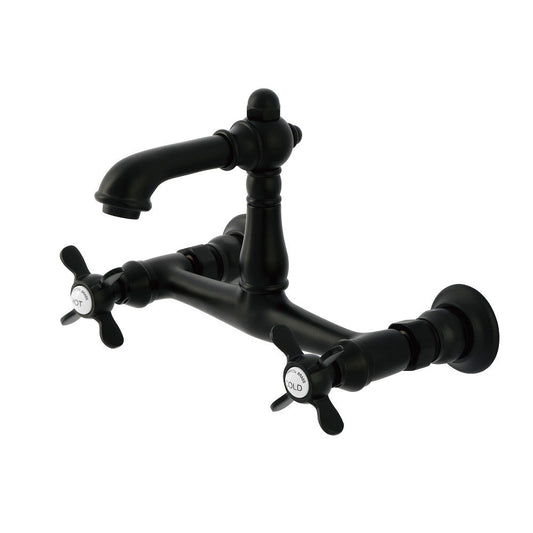 Essex Wall-Mount Bathroom Faucet in Matte Black