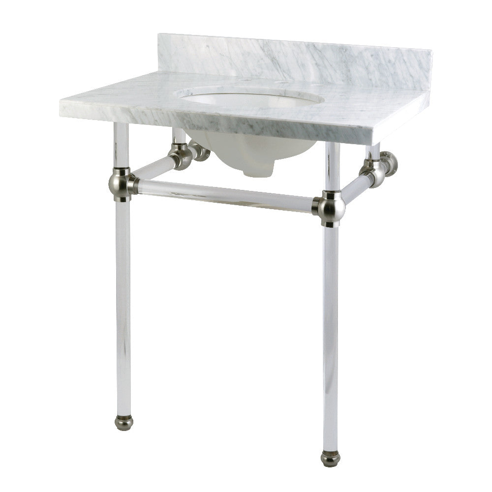 Templeton 30 Inch Console Sink in Carrara Marble