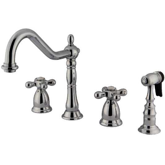 Heritage Widespread Kitchen Faucet in Polished Chrome