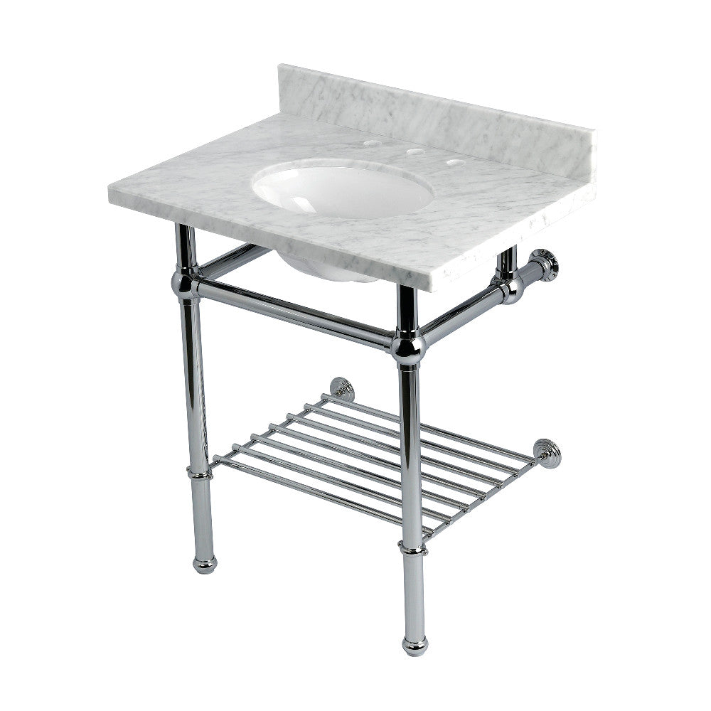 Templeton 30 Inch Console Sink in Carrara Marble