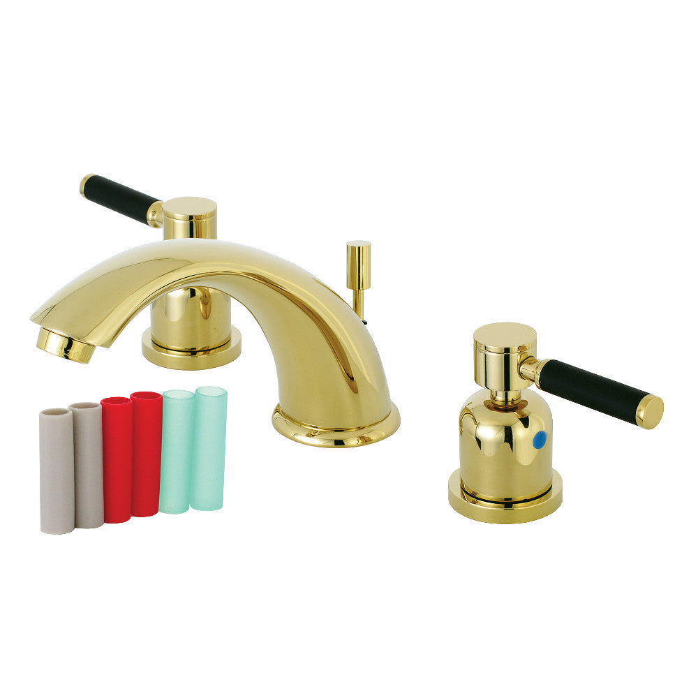 Kaiser Widespread Bathroom Faucet in Polished Brass