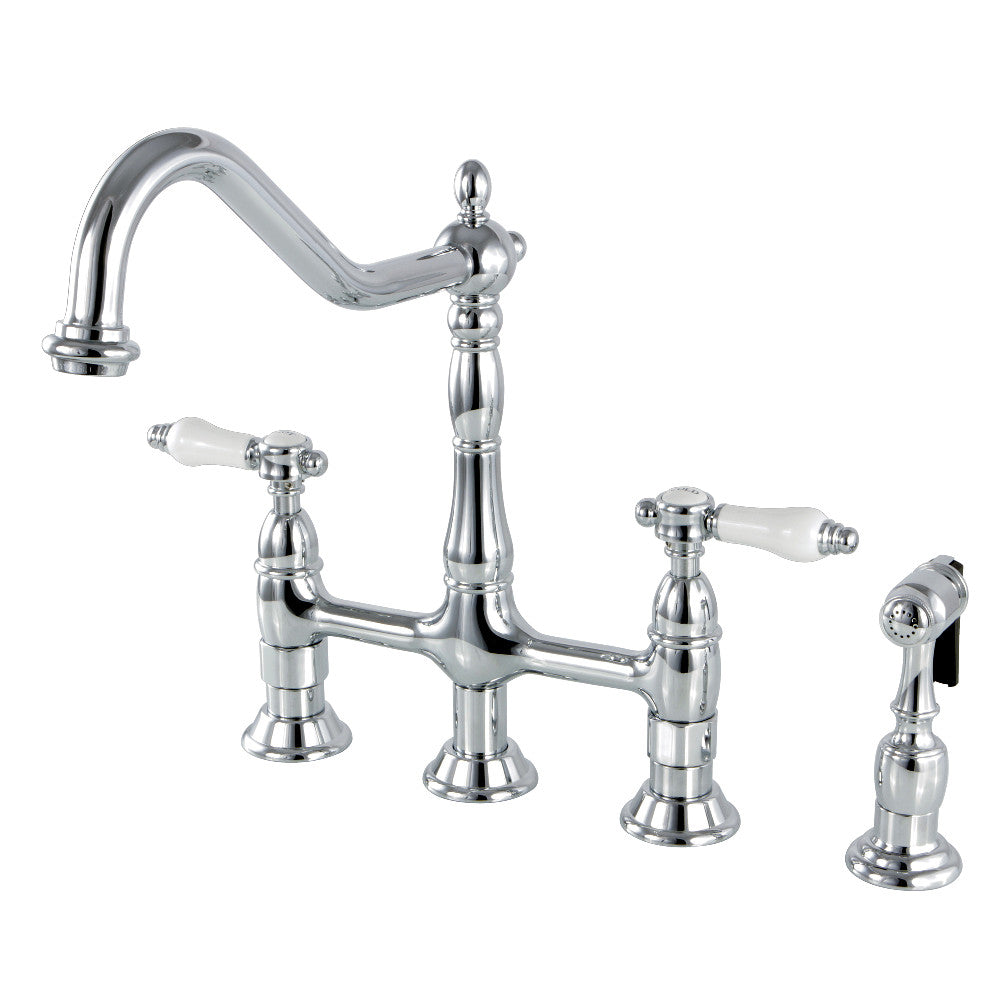 Bel-Air Bridge Kitchen Faucet in Polished Chrome