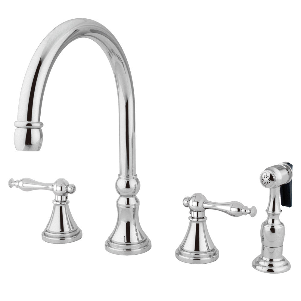 Governor Widespread Kitchen Faucet in Polished Chrome