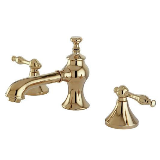 Naples Widespread Bathroom Faucet in Polished Brass
