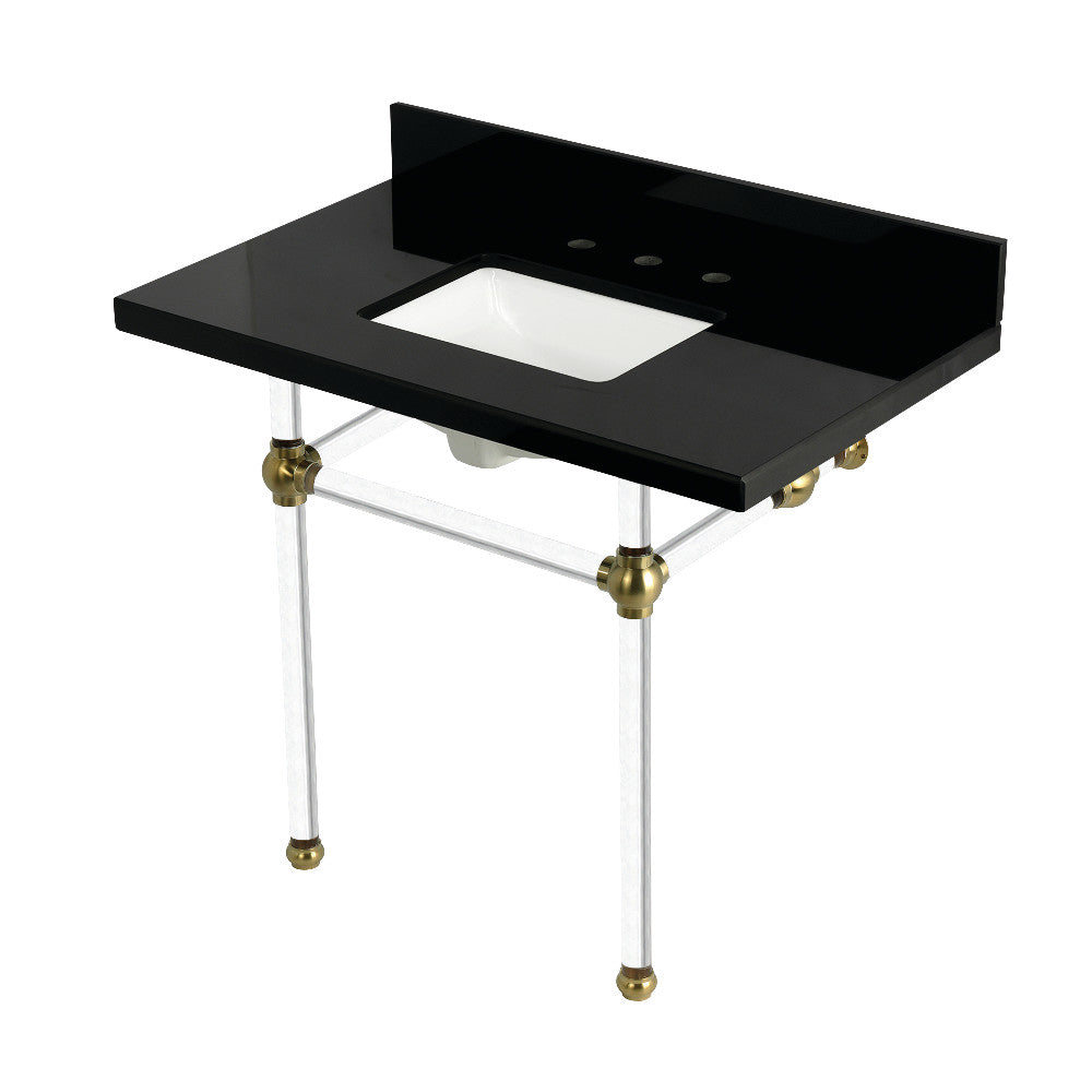 Templeton 36 Inch Console Sink in Brushed Brass