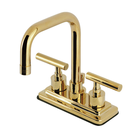 Manhattan 4 Inch Centerset Bathroom Faucet in Polished Brass