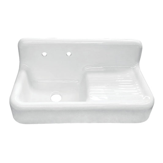 Petra Galley 42.13 Inch Wall Mount Kitchen Sink in White