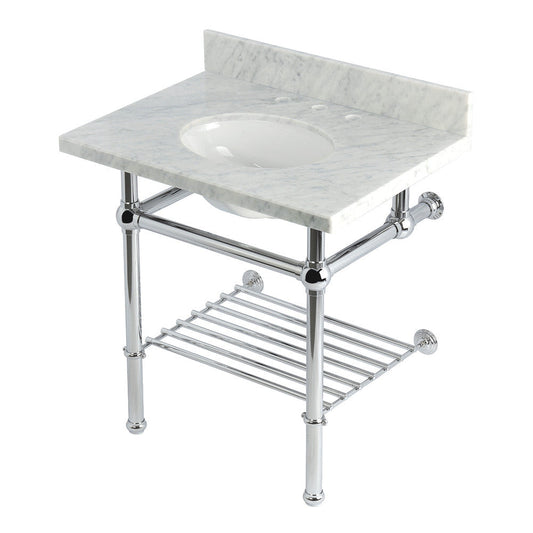 Templeton 30 Inch Console Sink in Carrara Marble