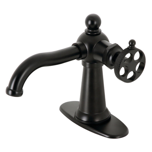 Webb Single-Hole Bathroom Faucet in Matte Black